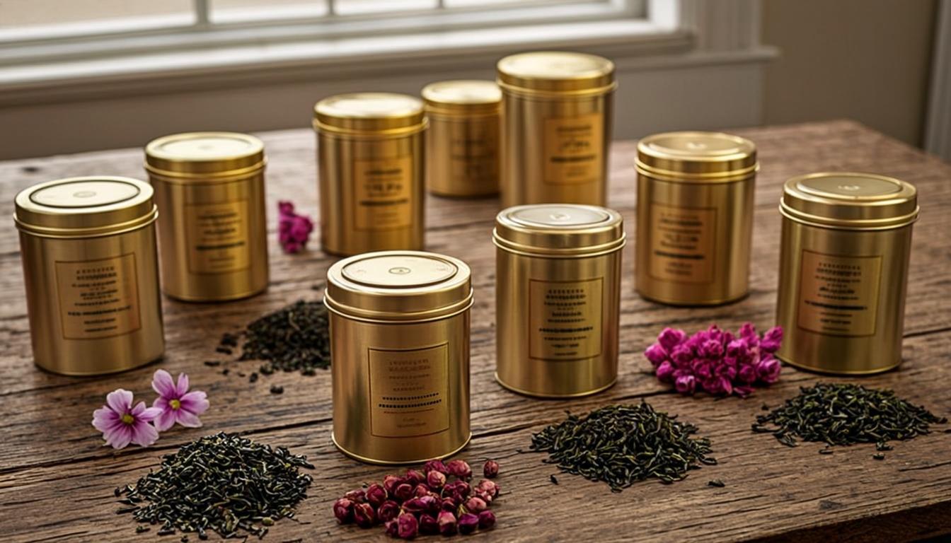 Artisan tea caddies and whole orthodox leaves from Ilam